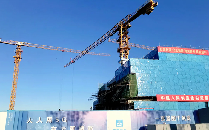 智能领航 | js1996官网塔机助建雄安智慧城市产业园